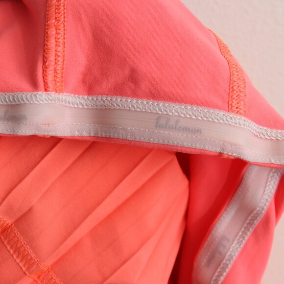 Lululemon Pleat To Street Skirt II Grapefruit Skort Liner Short Tennis Coral 8 - Picture 13 of 15